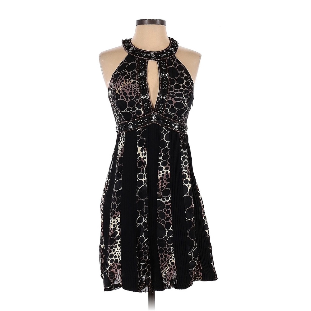 SUEWONG Nocturne Silk Night Stone Beautiful Back Mini Dress Size 2.
